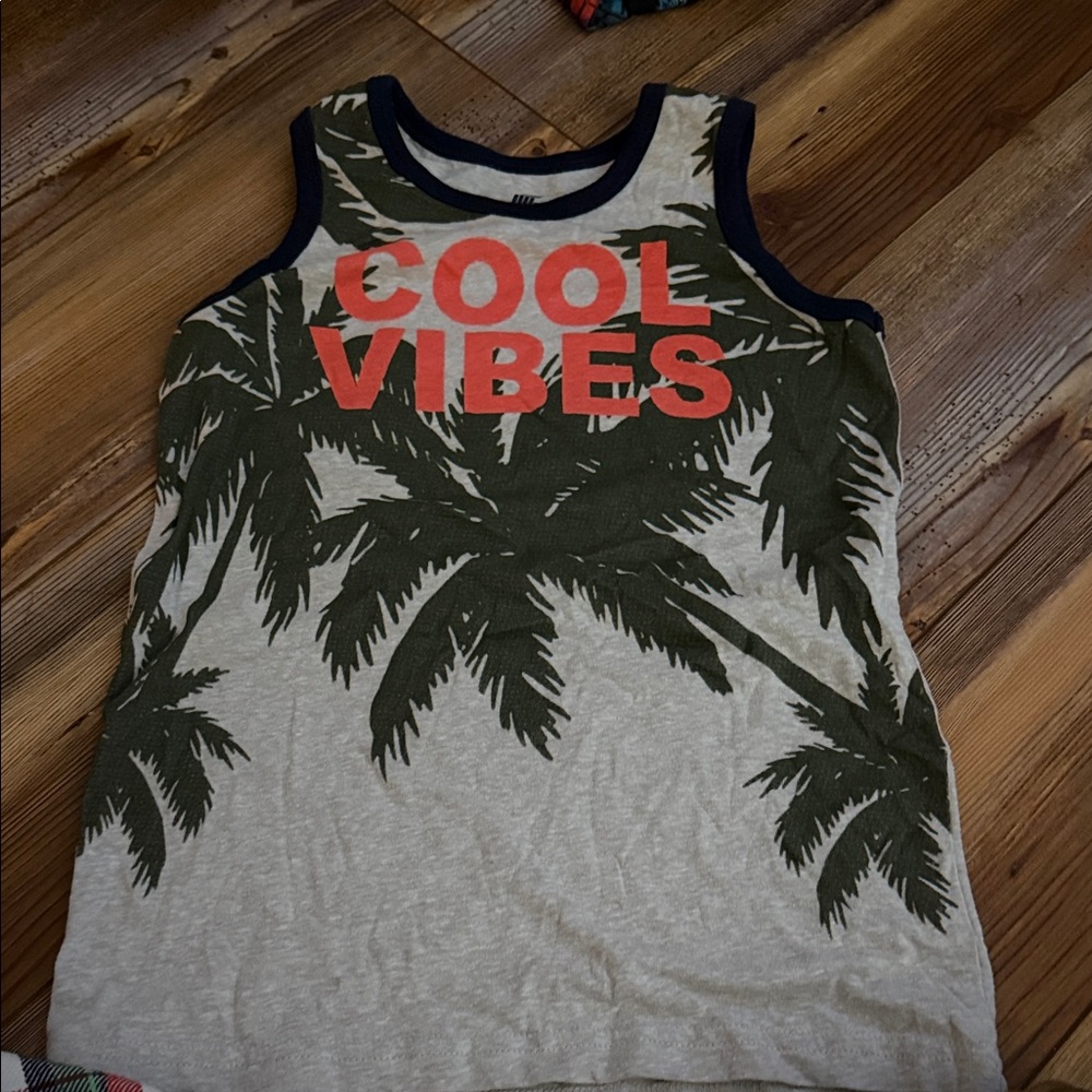 Cool Vibes Palm Tree Kids Tank Top
